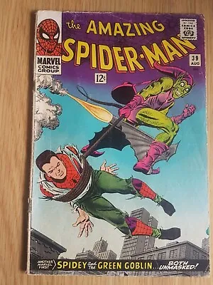 Buy Amazing Spider-Man 39 - 1966 - 1st JR - Classic Green Goblin • 299£