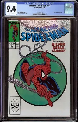 Buy Amazing Spider-Man # 301 CGC 9.4 White (Marvel, 1988) Classic McFarlane Cover • 197.65£