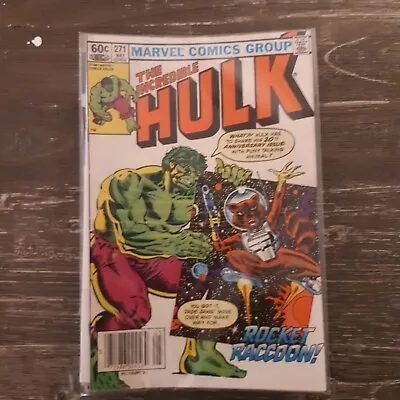 Buy Incredible Hulk #271 20th Anniversary May 1982 Rocket Raccoon Spinner Rack Copy • 193.53£