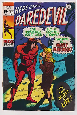 Buy 1969 Marvel Comics Daredevil #57 In Fn Condition • 11.86£