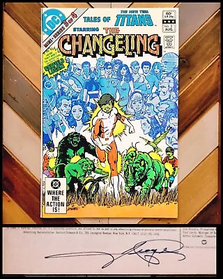 Buy TALES Of NEW TEEN TITANS #7 (DC 1982) Pg.1 Signed By GEORGE PEREZ | CHANGELING • 33.64£