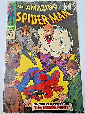 Buy Amazing Spider-man #51 Kingpin 1st Cover Appearance *1967* 3.0 • 63.72£