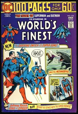 Buy World's Finest #224 1974 Vf+ Batman Jr & Superman Jr Super Sons - 100 Pg Giant • 31.97£
