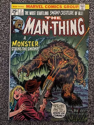 Buy The Man-Thing 7. Marvel 1974. A Monster Stalks The Swamp • 25£