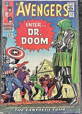 Buy Avengers #25 1966 Key Marvel Comic Book 1st Avengers Vs. Doom Battle • 80.24£
