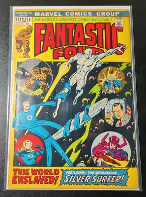 Buy Fantastic Four #123 Silver Surfer Galactus & President Nixon Appearance 1972 MCU • 27.97£