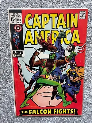 Buy Captain America 118 (1969)  2nd Appearance Of The Falcon. Cents Issue. Free Post • 45£