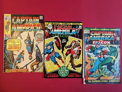 Buy Captain America Lot Of Three (131, 144, 147) Cap, Bucky, The Falcon & Hydra • 18.20£