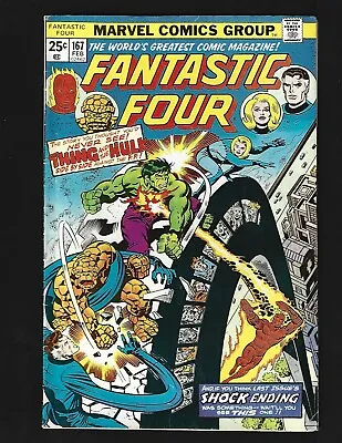 Buy Fantastic Four #167 VGFN Kirby Perez Classic Hulk & Thing Team-Up Cover/Story • 4.74£