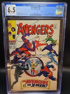 Buy AVENGERS #53 CGC 6.5 OFF-WHITE TO WHITE PAGES Marvel 1968 • 124.52£