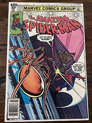 Buy Bronze 1981 Amazing SPIDER-MAN #213 7.5 VF- Wizard Appearance • 8.79£