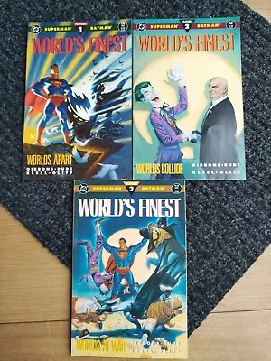 Buy World's Finest DC Comics Superman/batman #1, 2 & 3 1990 VG Condition See Pics  • 16£