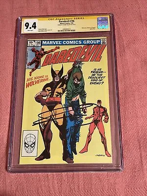 Buy Daredevil #196 CGC 9.4 SS Signed By Frank Miller, 1st Meeting Wolverine, Marvel! • 118.73£