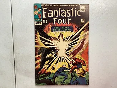 Buy Fantastic Four 53 1966 2nd App Black Panther 1st App Klaw Jack Kirby Stan Lee VG • 56.04£