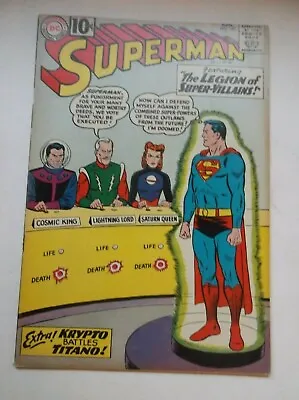Buy Dc: Superman #147, 1st Legion Of Super Villains App., Key Book, 1961, Fn (6.0)!! • 158.11£