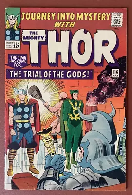 Buy JOURNEY INTO MYSTERY #116 - Thor, Lee/Kirby, Marvel 1965 High Grade! • 120.64£