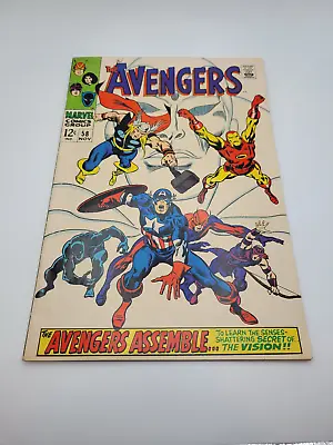 Buy Avengers #58 (1968) - 2nd Appearance Of The Vision • 78.87£