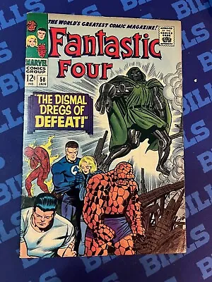 Buy ONE OF A KIND VF Fantastic Four #58 Silver Age Dr Doom App Kirby Mile High • 197.95£