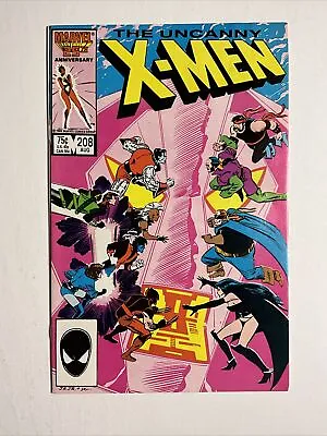 Buy Uncanny X-Men #208 (1986) 8.0 VF Marvel Comic Book 1st Mention Of Term Omega • 11.83£