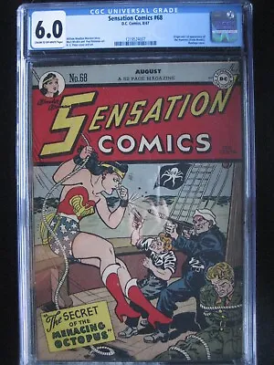 Buy Sensation Comics #68 CGC 6.0 DC Comics 1947 Origin & 1st App Huntress • 4,274.45£