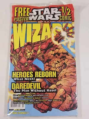 Buy Wizard Magazine 67 March 1997 SEALED W/ Batman Chrome Card #12 Star Wars Poster  • 12.06£