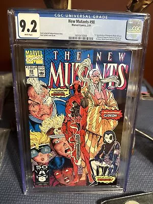 Buy New Mutants #98 CGC 9.2 NM- Newsstand (Marvel 1991) - 1st Deadpool - Liefeld • 359.78£
