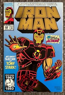 Buy Iron Man #290 Marvel Comics 1993 Gold Foil Cover 30th Anniversary Special • 2.80£
