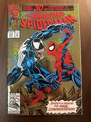 Buy Amazing Spider-Man #375 VF Venom Gold Foil Cover 1st Ann Weying (Marvel 1993) • 13.59£