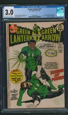 Buy Green Lantern #87 CGC 3.0 DC 1972 1st App. John Stewart Green Lantern • 196.86£