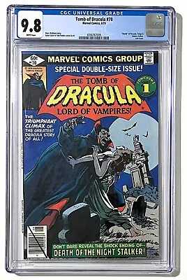 Buy Tomb Of Dracula #70 (Marvel 1979) KEY - Death Of Dracula - Final Issue - CGC 9.8 • 299.68£