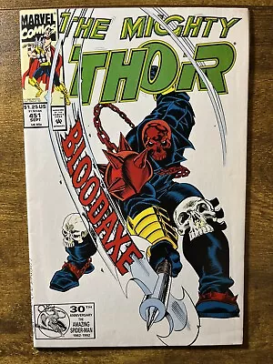 Buy Thor 451 Direct Edition Bloodaxe Ron Frenz Cover Marvel Comics 1992 Vintage • 2.13£