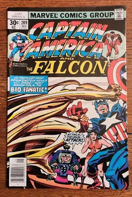 Buy Captain America #209 Marvel 1977- 2nd App. Of Arnim Zola 1st App. Doughboy - FN+ • 10.32£
