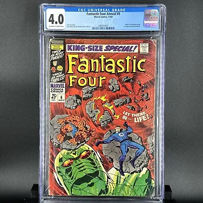 Buy Fantastic Four Annual #6 CGC 4.0 1st Appearance Franklin Richards Annihilus 🔑 • 120.86£