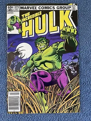 Buy THE INCREDIBLE HULK #273 (Marvel, 1982) Wendigo ~ NEWSSTAND! • 6.36£