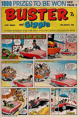 Buy RARE BUSTER COMIC 20th JANUARY 1968 FIRST MERGER WITH GIGGLE - MONSTER FUN • 29.99£