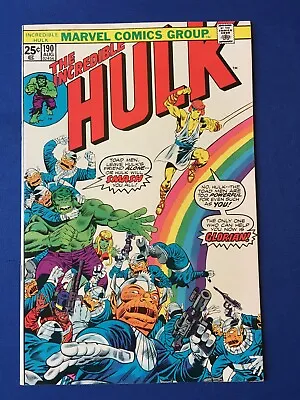 Buy Incredible Hulk #190 VFN+ (8.5) MARVEL ( Vol 1 1975) (C) • 19£