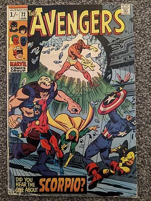 Buy Avengers 72. Marvel 1969. 1st Appearance Of Zodiac • 9.98£