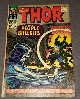 Buy Thor #134 VG-/VG 4.0 1966 1st App. High Evolutionary, Man-Beast • 63.24£