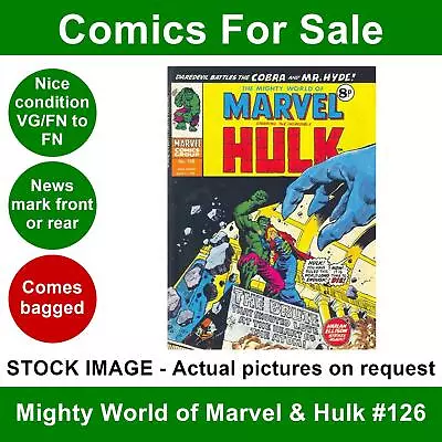 Buy Mighty World Of Marvel & Hulk #126 Comic VG/FN Mar 1975 Marvel UK • 3.99£