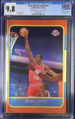 Buy Michael Jordan Fame 1 Comic 1986 Fleer Rookie Card Foil Variant RC 45/45 CGC 9.8 • 158.90£
