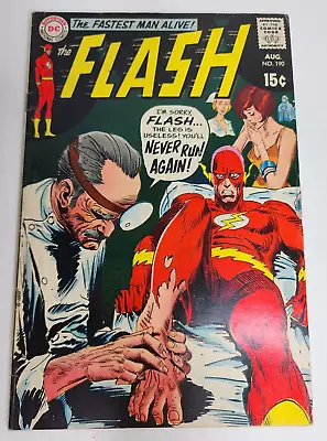 Buy The Flash #190 Bronze Age DC Comic Book Great Broken Leg Cover Joe Kubert • 12.06£