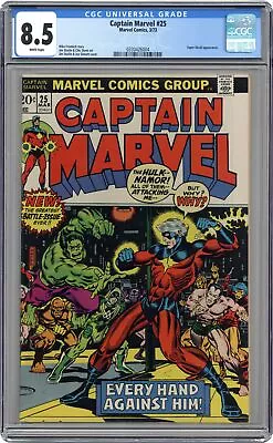 Buy Captain Marvel #25 CGC 8.5 1973 0330426004 • 104.56£
