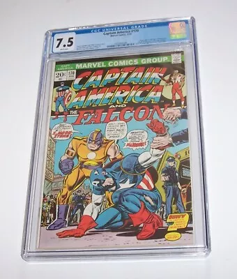 Buy Captain America #170 - Marvel 1974 Bronze Age Issue - CGC VF- 7.5 • 59.20£