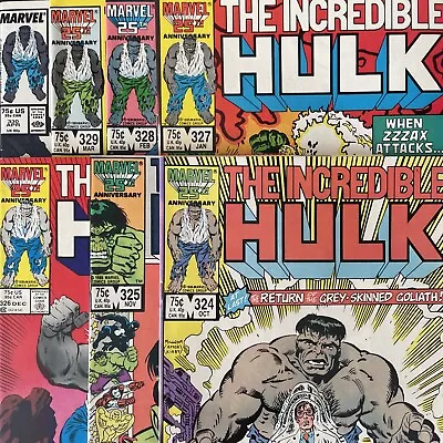 Buy The Incredible Hulk #324 325 326 327 328 329 & 330 (Marvel) Lot Of 7 Comics • 63.95£