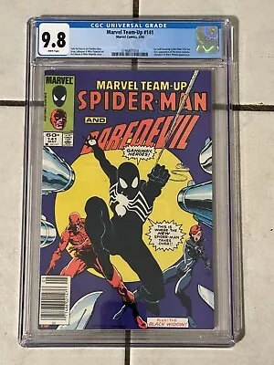 Buy Marvel Team-up #141 CGC 9.8 Newsstand 1984 White Pages Marvel Black Suit • 644.35£