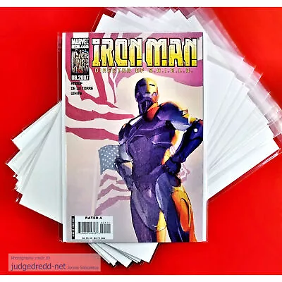 Buy Comic Bags And Boards Size17 Resealable For Modern Comics Eg Iron Man X 25 New • 19.99£
