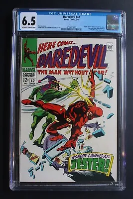 Buy Daredevil #42 ORIGIN 1st JESTER, Battle TV? 1968 Disruptor Death-Stalker CGC 6.5 • 76.30£