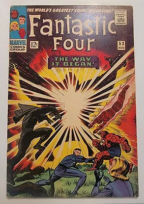 Buy Fantastic Four #53 FN/VF 1st App Klaw, 2nd App Of Black Panther 1966 Jack Kirby  • 139.92£