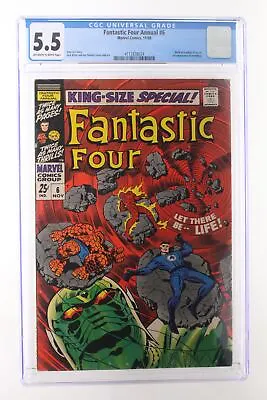 Buy Fantastic Four Annual #6 - Marvel Comics 1968 CGC 5.5 Birth Of Franklin Richards • 127.76£