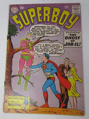 Buy Superboy #78 1960 [GD] Origin Superboy 1st Meeting Mxyzptlk Silver Age DC • 38.37£